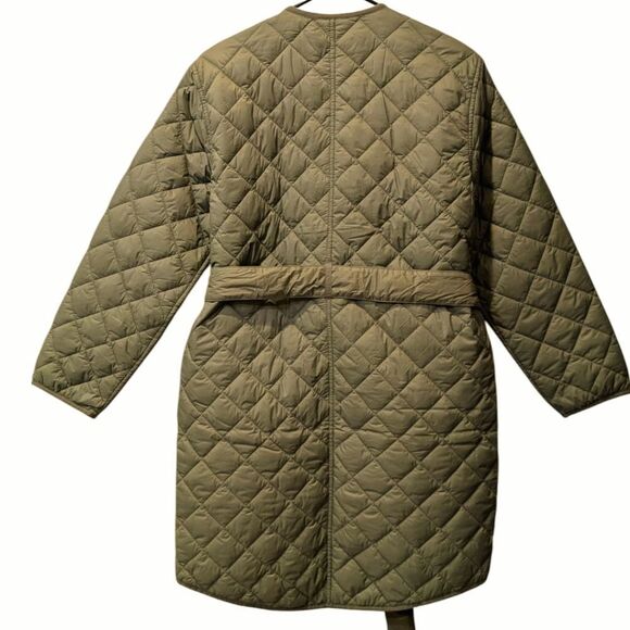 J.Crew Women's XS Reversible Greenwich Quilted Puffer Lightweight Jacket w/ Belt - Picture 5 of 12